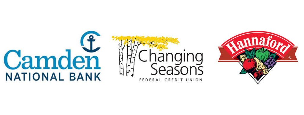 2020 Chamber Award Sponsors - Camden National Bank, Changing Seasons FCU and Hannaford
